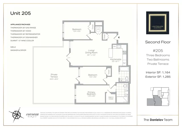 $2,530,000 | 350 West 44th Street, Unit 205 | Hell's Kitchen