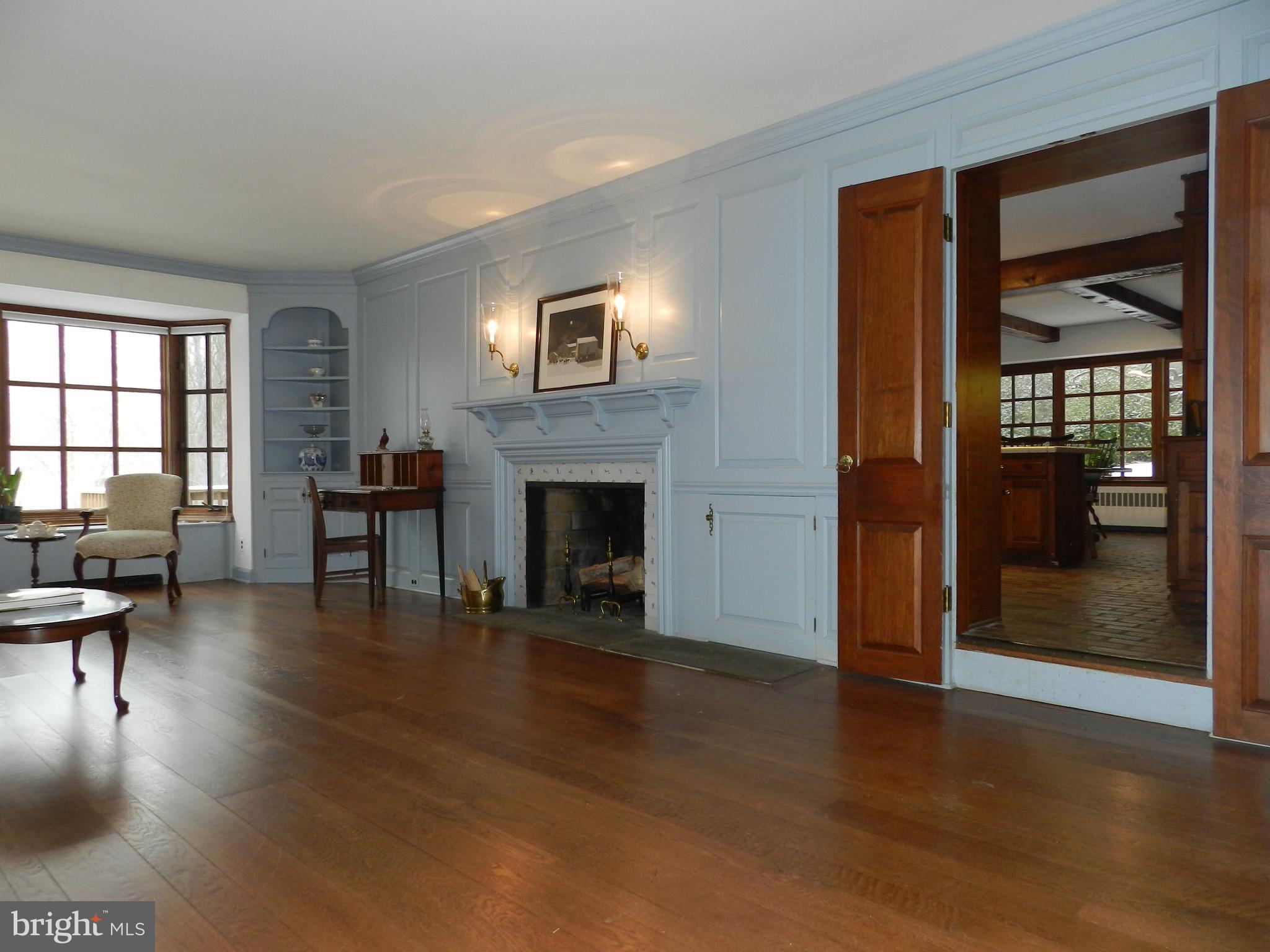41 Boot Road Newtown Square, PA 19073 - Photo 21 of 84 Living Rm w/ FP & wainscoting surround