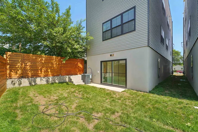 a view of a backyard with a garden