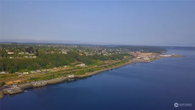 a view of an ocean and beach