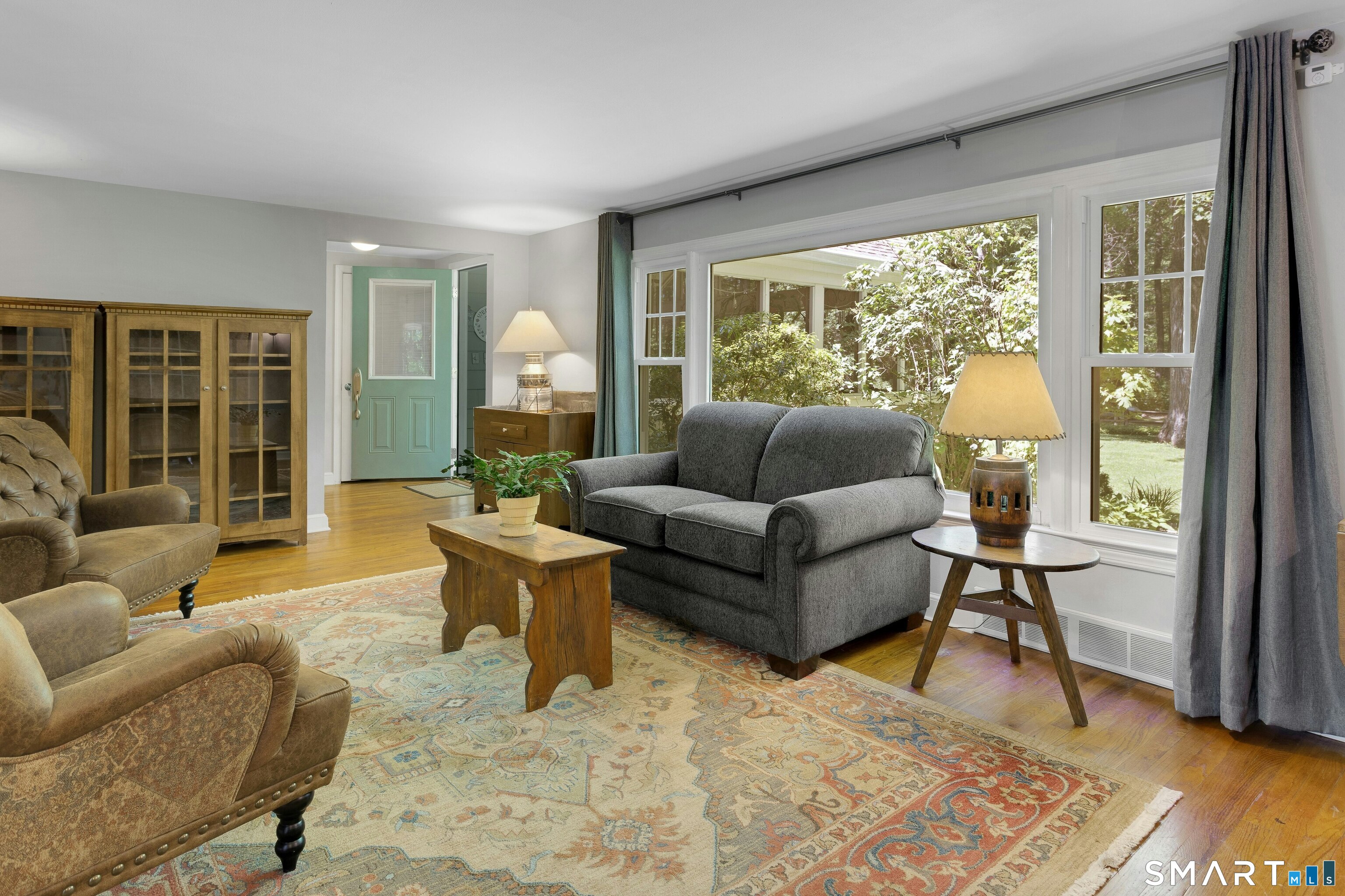 65 Barrows Road Easton, CT 06612 - Photo 10 of 38 Features Picture Window, Hardwood Floors and Wood Burning Stove