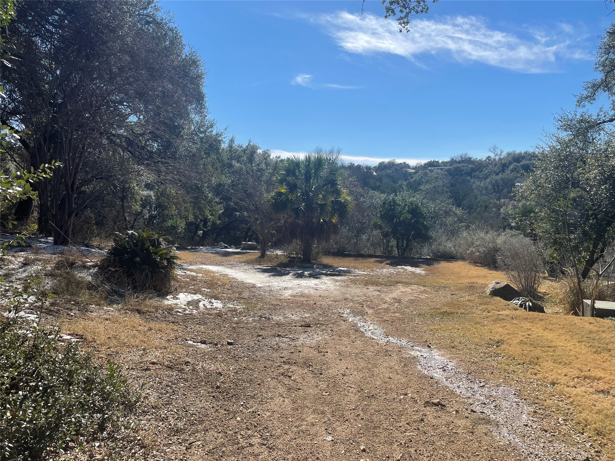a view of a backyard of a house