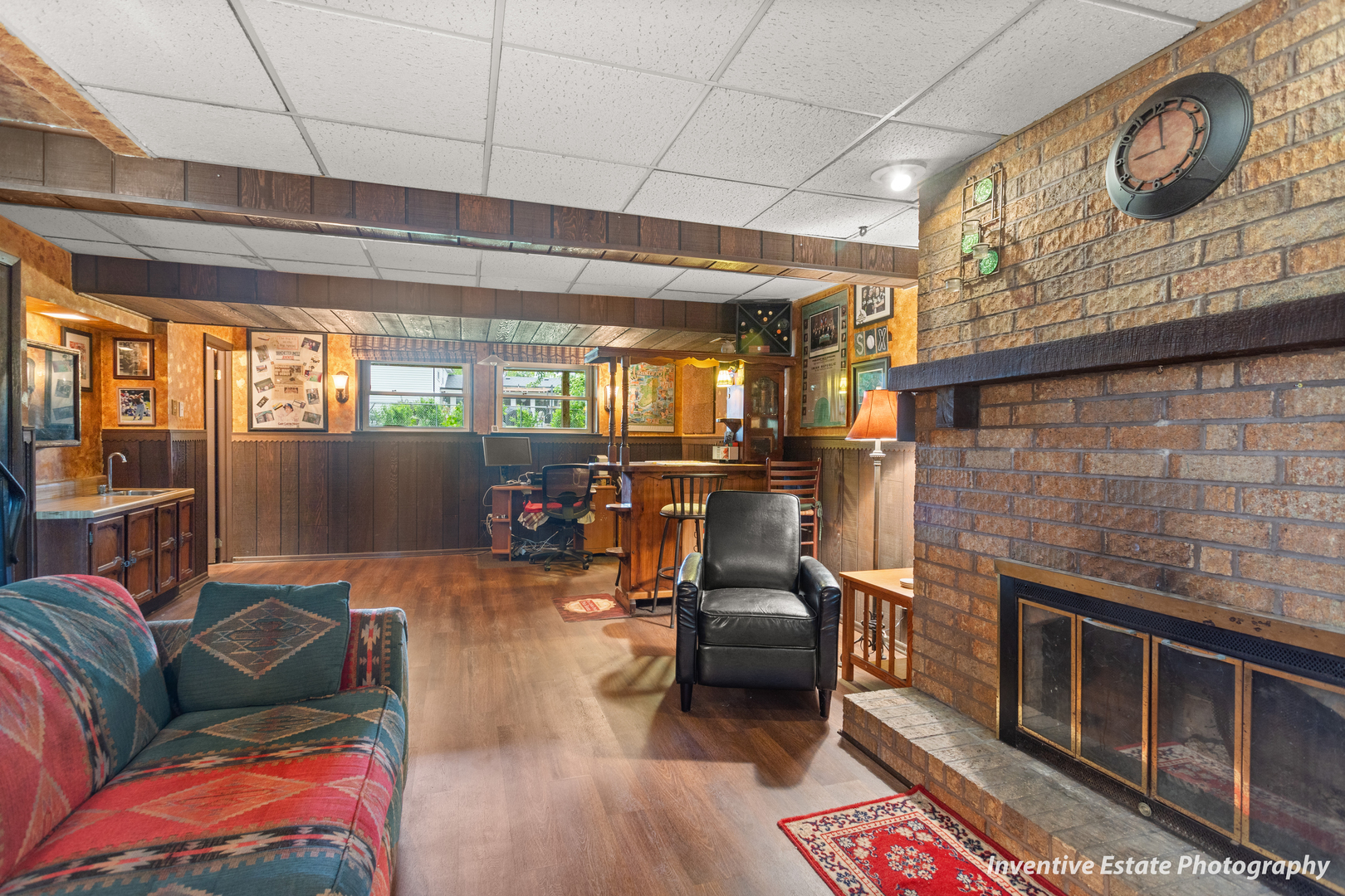 359 Galahad Road Bolingbrook, IL 60440 - Photo 19 of 22 a living room with furniture and a fireplace