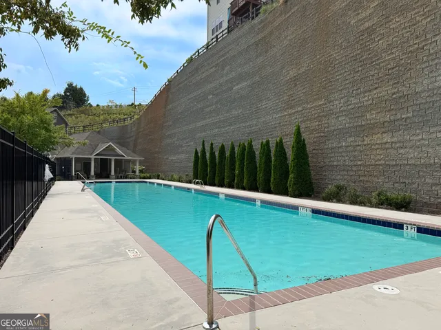 a view of street with an outdoor seating