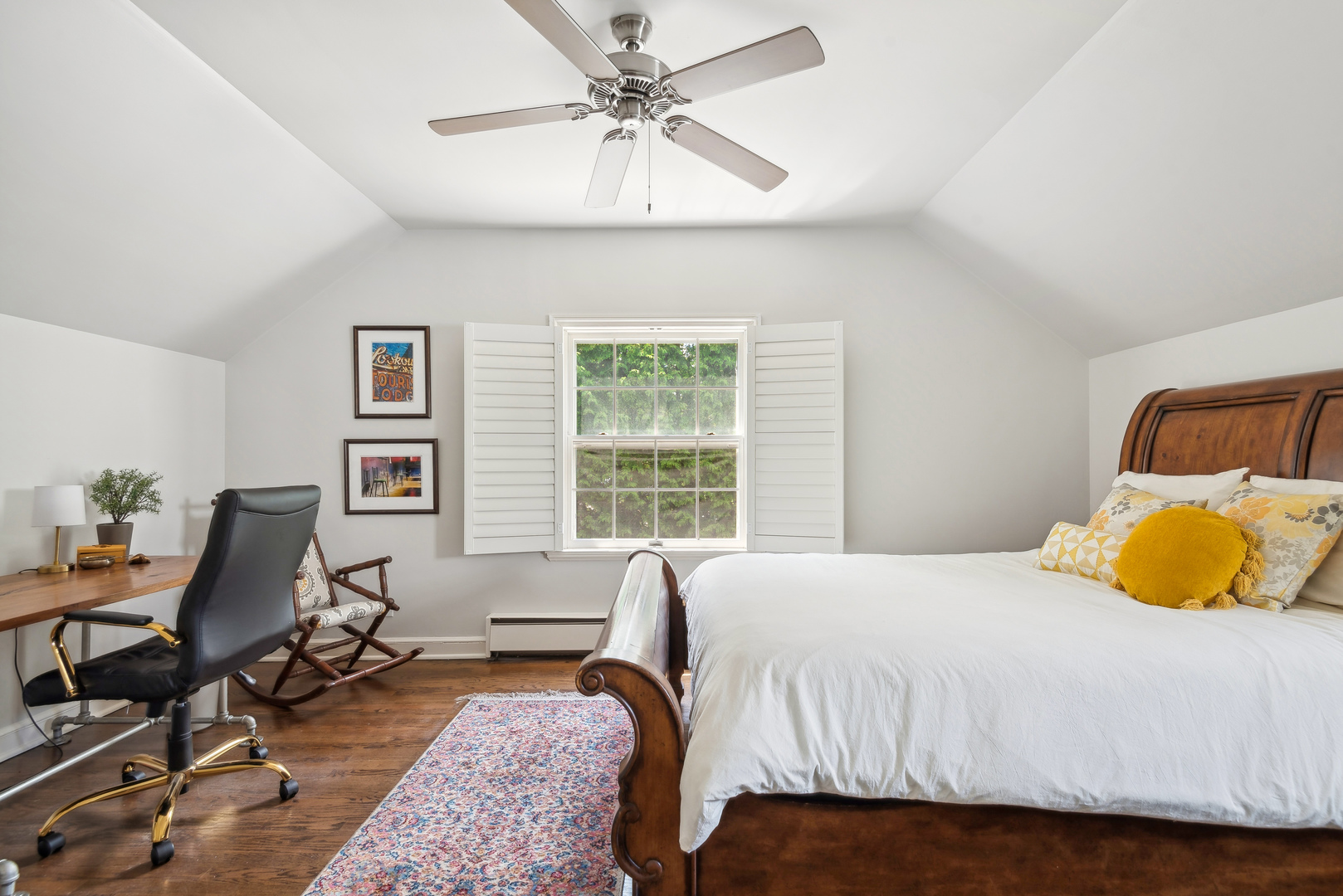 1249 Ridge Road Wilmette, IL 60091 - Photo 28 of 43 a bedroom with a bed a chair and a large window