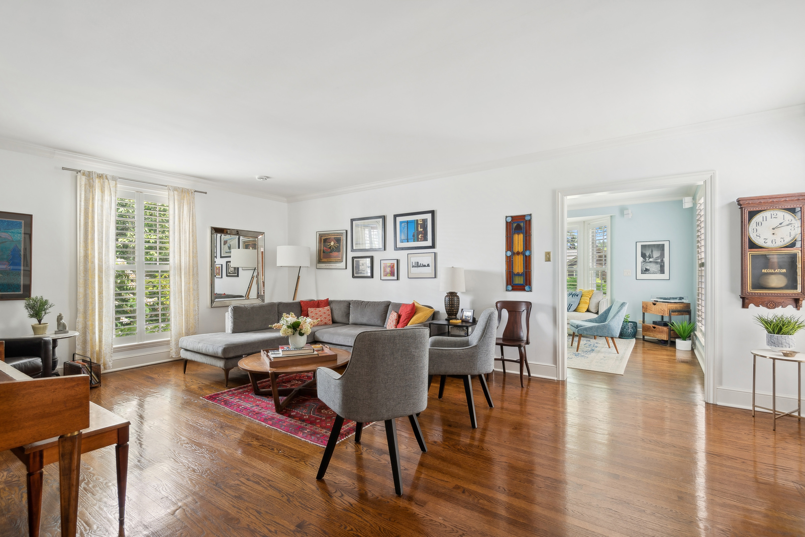 1249 Ridge Road Wilmette, IL 60091 - Photo 3 of 43 a living room with furniture wooden floor and a large window