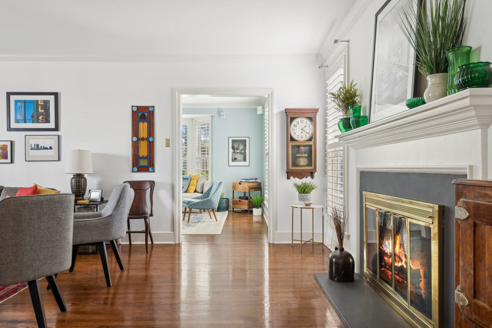 1249 Ridge Road Wilmette, IL 60091 - Photo 7 of 43 a view of a livingroom with furniture and a fireplace