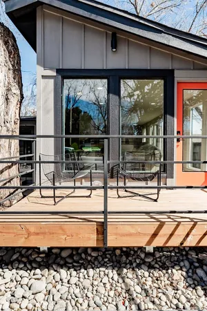 a view of a house with a balcony