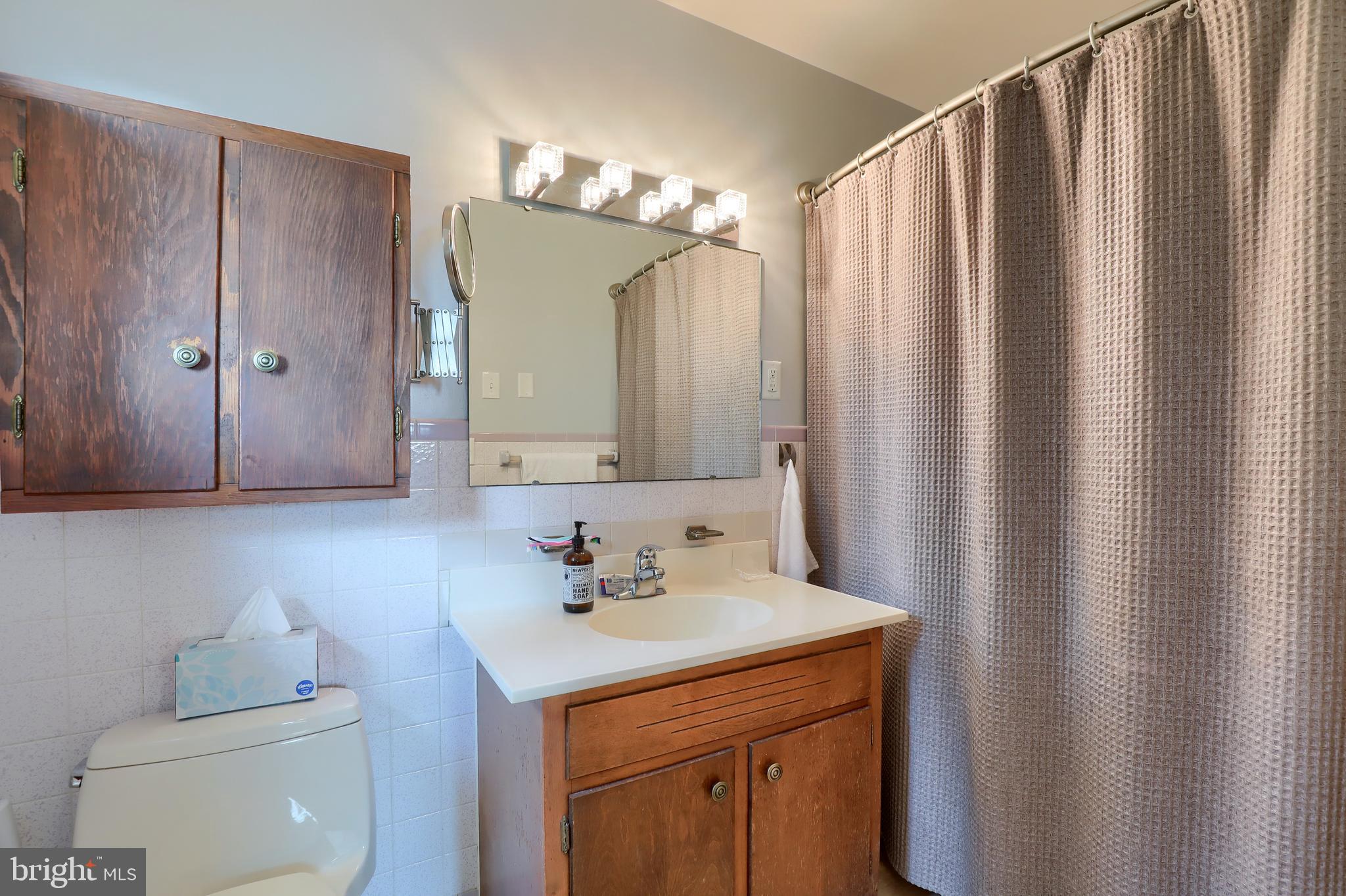 1307 Lookout Lane Lititz, PA 17543 - Photo 23 of 58 a bathroom with a sink a toilet and shower curtain