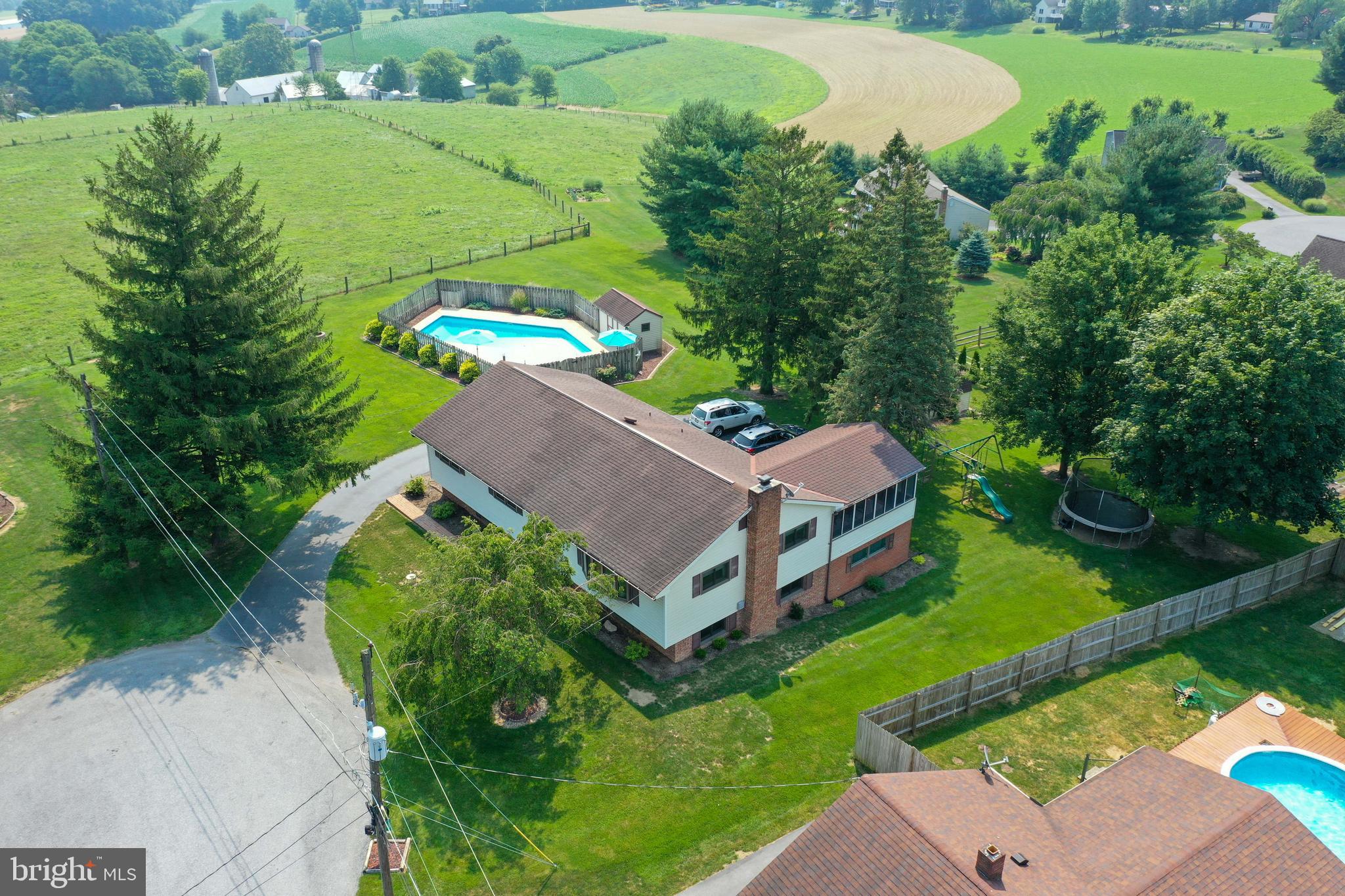 1307 Lookout Lane Lititz, PA 17543 - Photo 45 of 58 an aerial view of a house with a garden