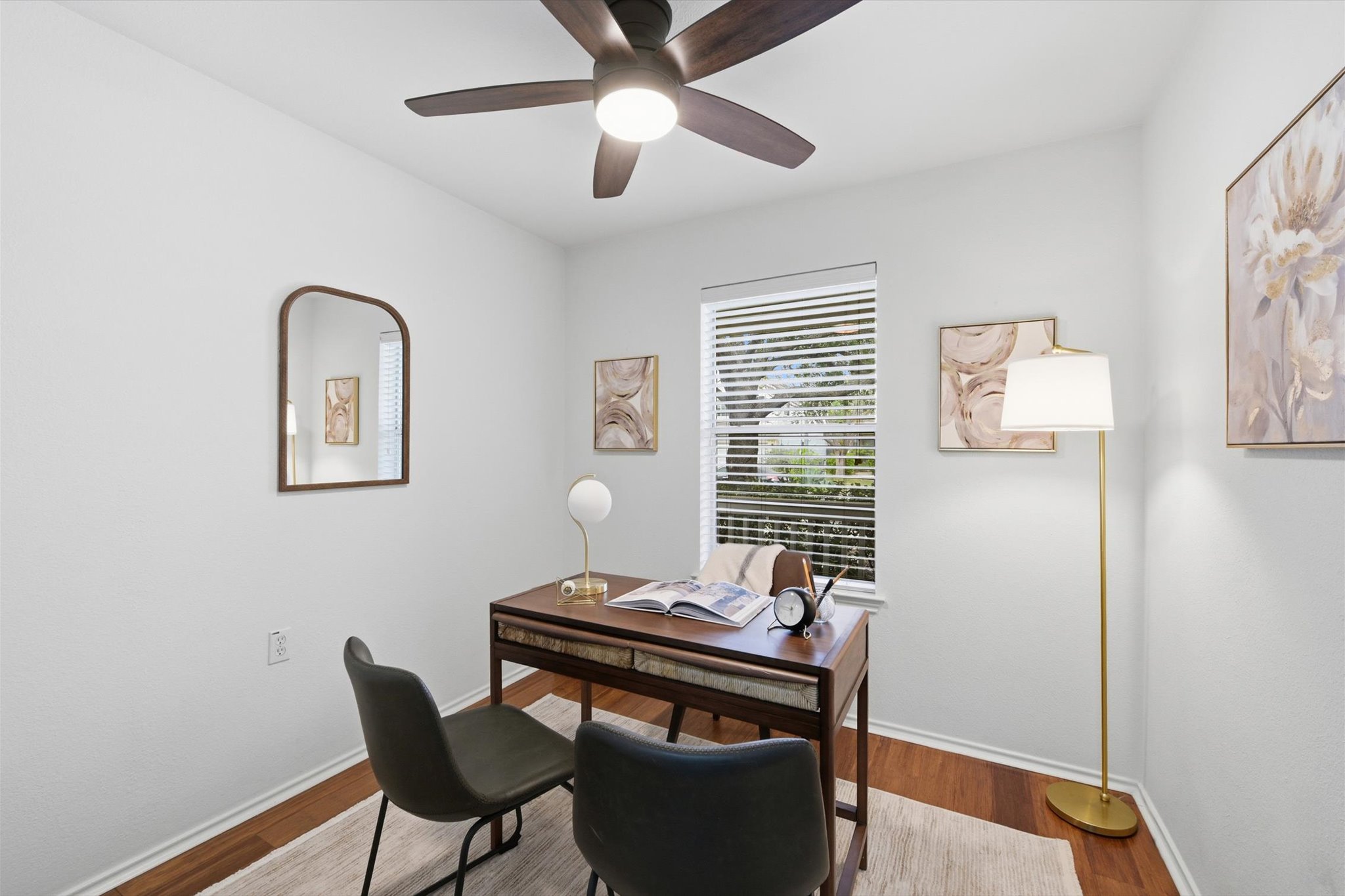 5321 Tower Trail Austin, TX 78723 - Photo 17 of 22 a view of a workspace room with furniture and wooden floor