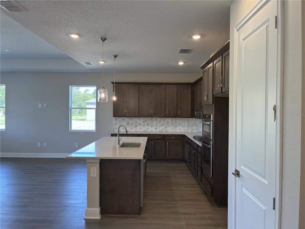 10037 Hidden Hammock Loop Parrish, FL 34221 - Photo 6 of 19 a large kitchen with kitchen island a sink stainless steel appliances and a window