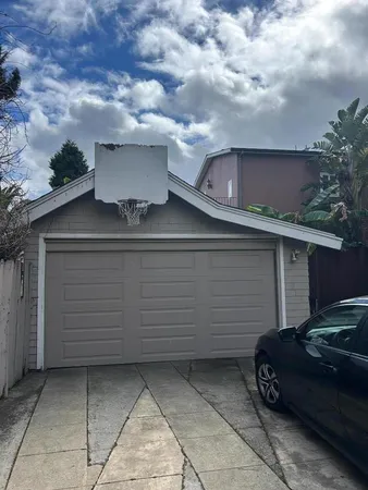 a view of a car garage