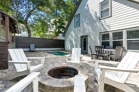 a backyard of a house