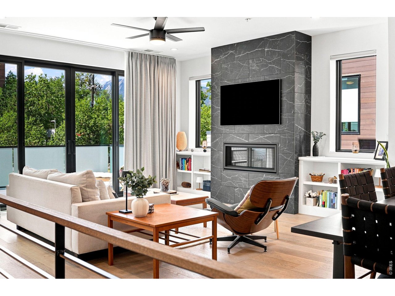 2467 Walnut Street Boulder, CO 80302 - Photo 1 of 49 Cozy meets contemporary, floor-to-ceiling marble surround, custom built-ins & gorgeous mountain views
