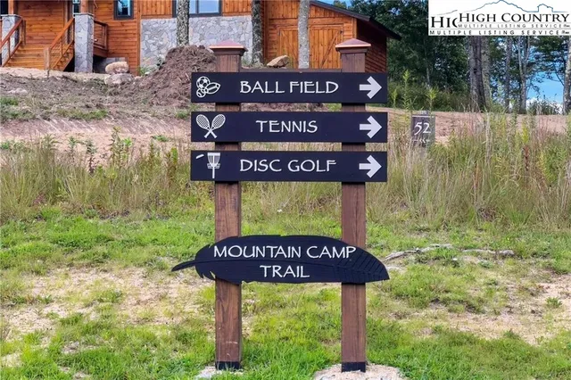 a view of a park with swings