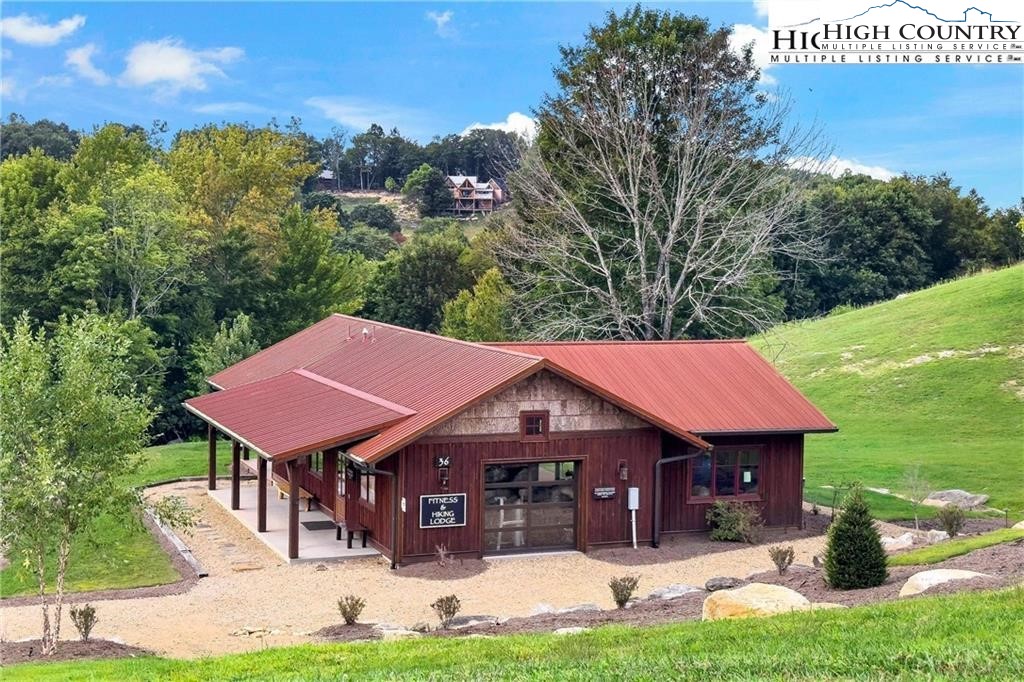 80 Lands End Trail Banner Elk, NC 28604 - Photo 28 of 31 a aerial view of a house with swimming pool garden and patio