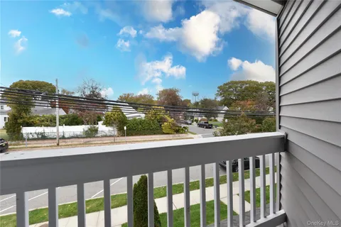 a view of a city from a balcony