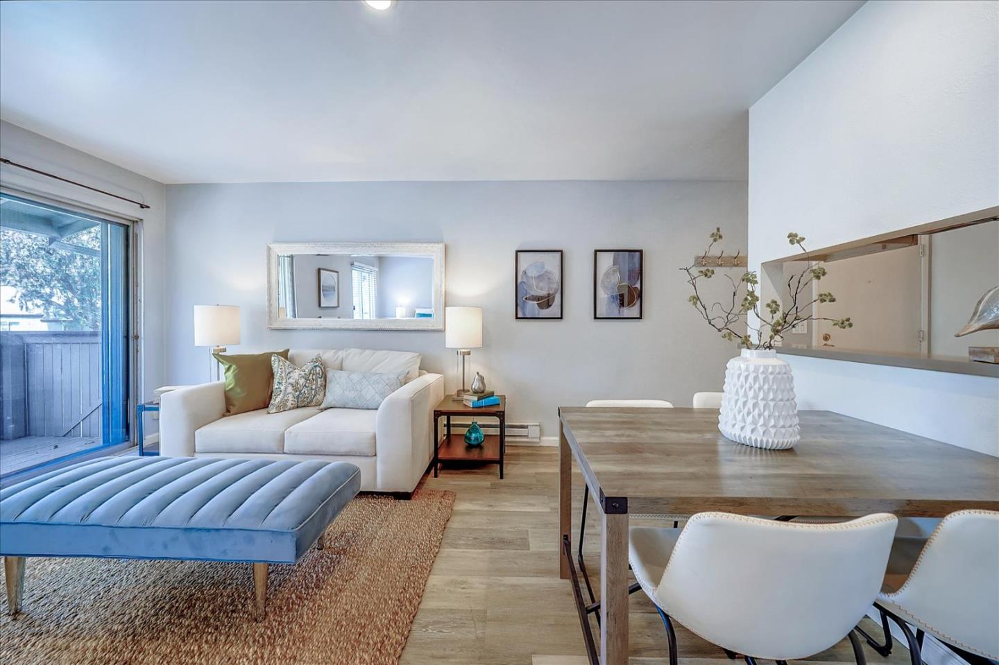 1126 Cherry Avenue, Unit 16 San Bruno, CA 94066 - Photo 10 of 32 a living room with furniture and wooden floor