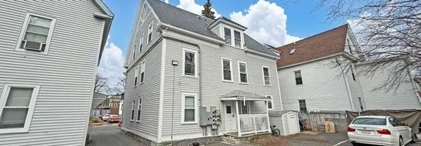 a view of a white building