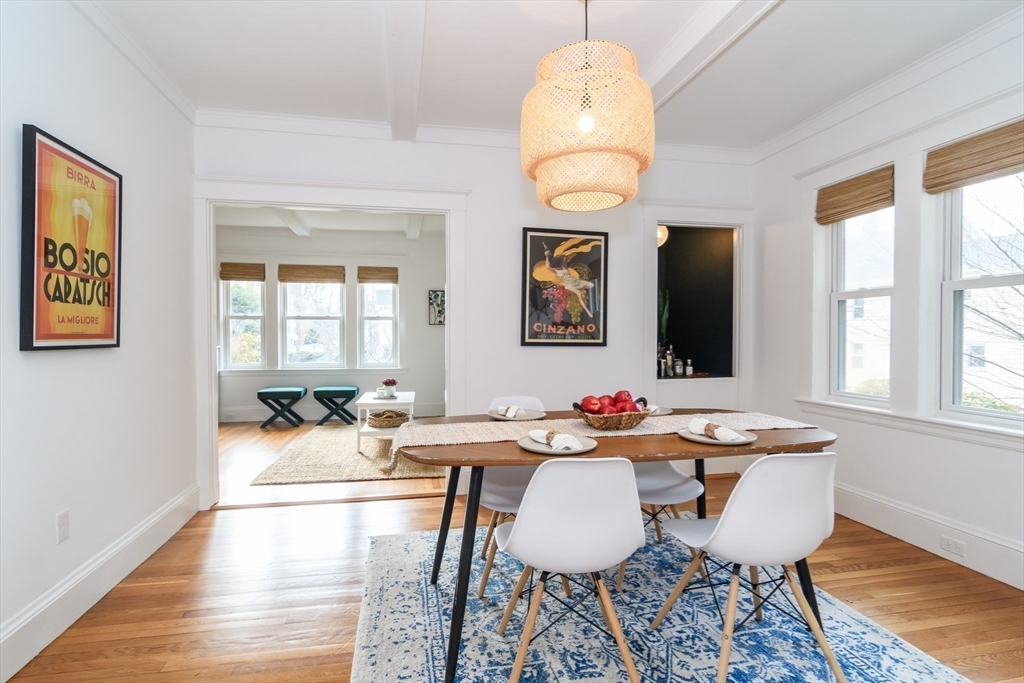 32 Harvard Street Natick, MA 01760 - Photo 8 of 24 a view of a dining room with furniture window and wooden floor