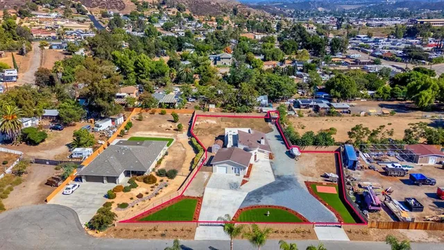 an aerial view of a city