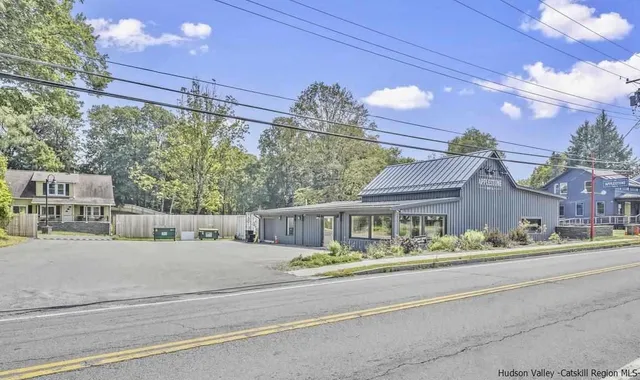 a view of a building from a street