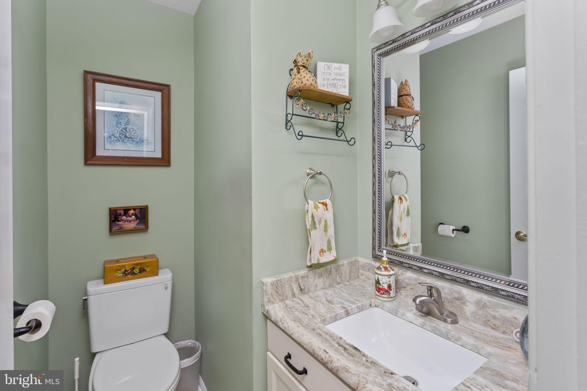8 Kettlebrook Drive Mount Laurel, NJ 08054 - Photo 29 of 37 a bathroom with a granite countertop sink mirror vanity and toilet