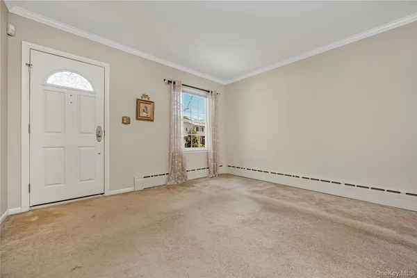 an empty room with an entryway