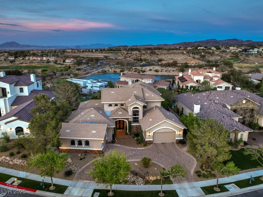 1377 Ruby Sky Court Henderson, NV 89052 - Photo 15 of 61 Aerial view at dusk featuring a residential view a