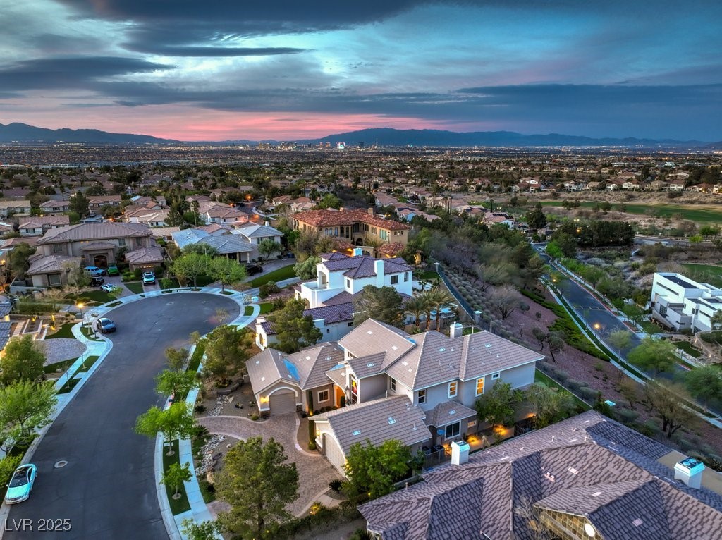 1377 Ruby Sky Court Henderson, NV 89052 - Photo 17 of 61 Bird's eye view with a mountain view and a residen