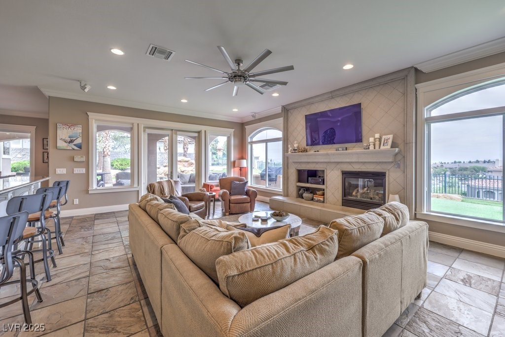 1377 Ruby Sky Court Henderson, NV 89052 - Photo 38 of 61 Spacious Family Room with Large Fan and LOTS of wi