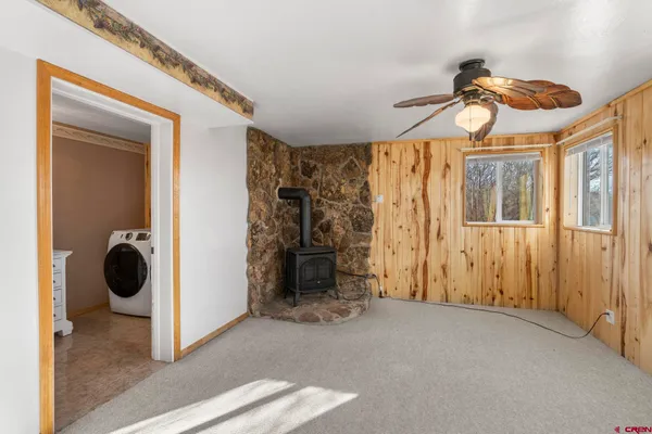 a view of bathroom with a washer and dryer