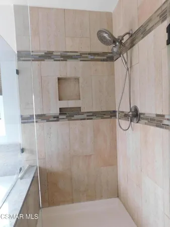 a close view of a bathtub in bathroom