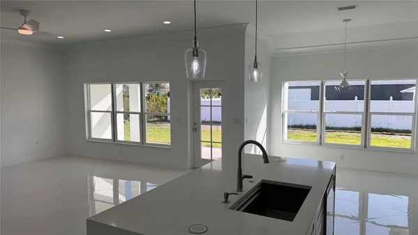 a view of a hallway with closet