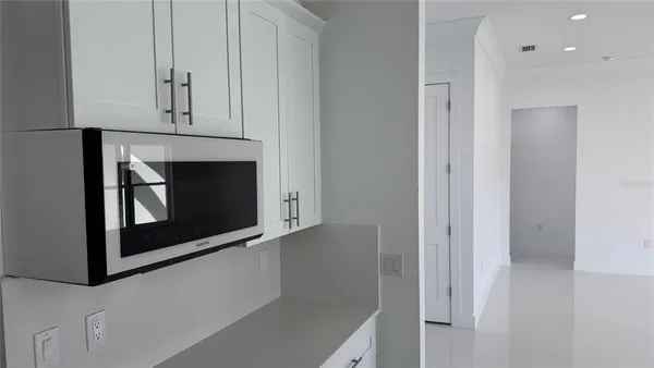 a living room with a fireplace