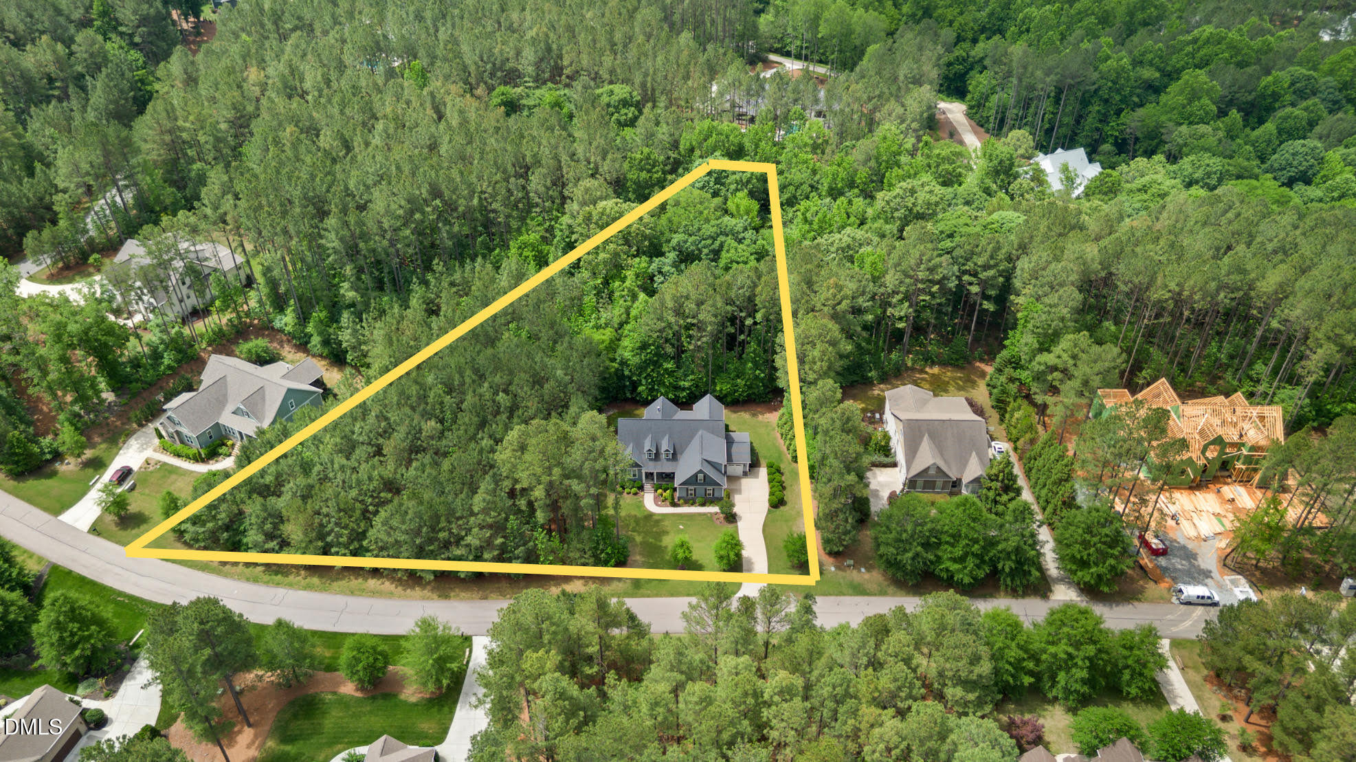 223 Colonial Ridge Drive Pittsboro, NC 27312 - Photo 38 of 47 an aerial view of a residential houses with yard and swimming pool