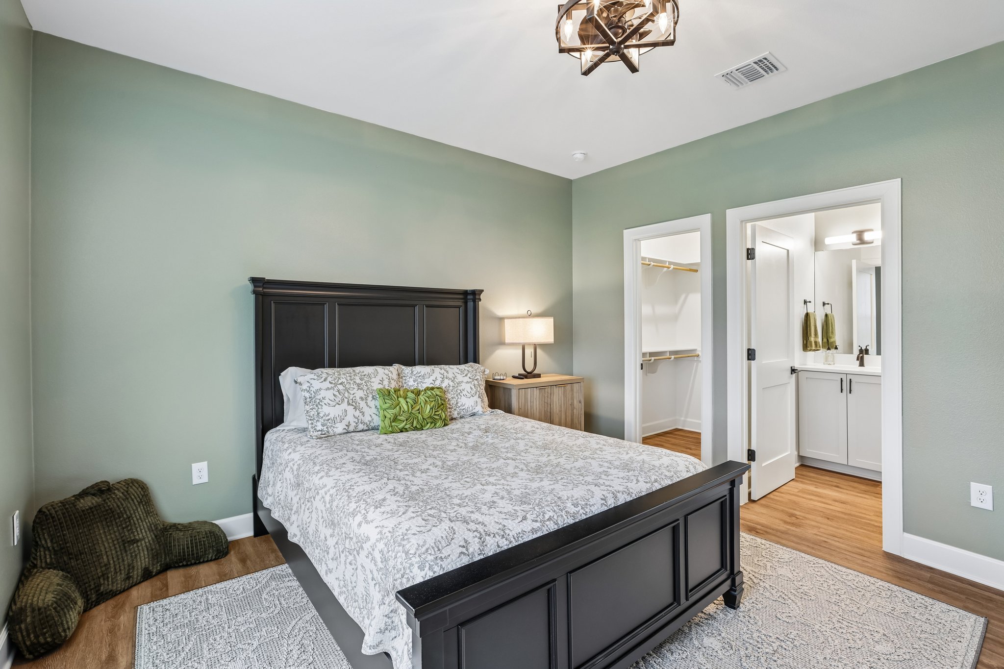 113 Crystal Lane Georgetown, TX 78633 - Photo 20 of 32 A tranquil bedroom provides comfort and convenience, featuring a walk-in closet and private bathroom.