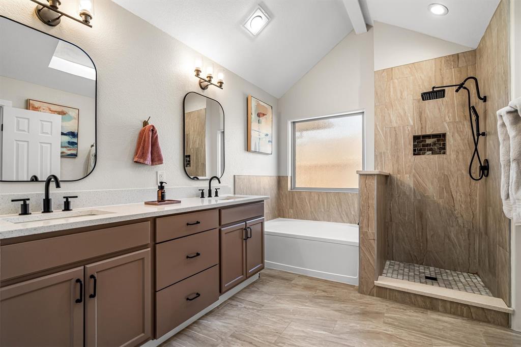 2113 Garner Court Rowlett, TX 75088 - Photo 20 of 40 a bathroom with a double vanity sink mirror double and shower