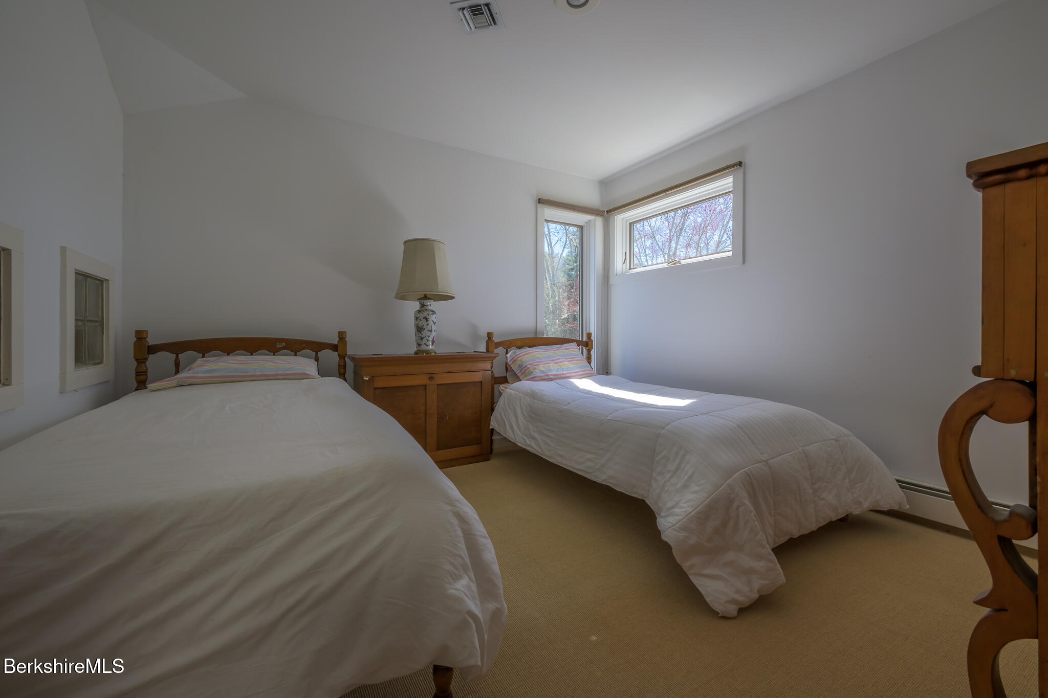 415 Brewer Branch Road New Marlborough, MA 01259 - Photo 36 of 65 a bedroom with two beds and a window