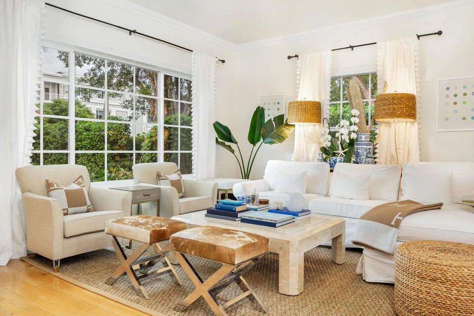 156 Peruvian Avenue Palm Beach, FL 33480 - Photo 5 of 20 a living room with furniture and a large window