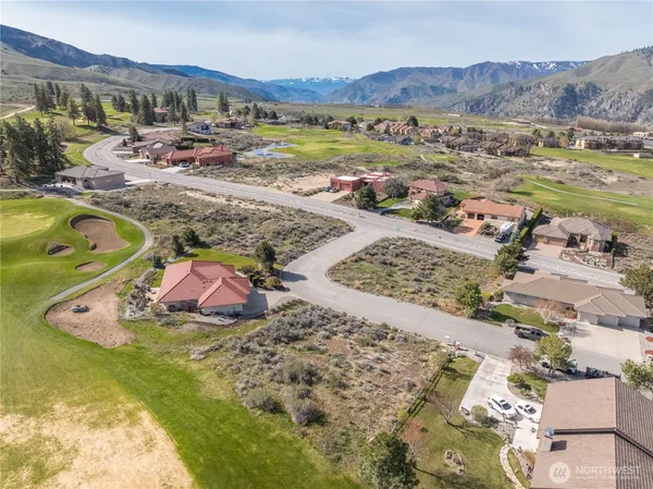 a view of a swimming pool with a mountain