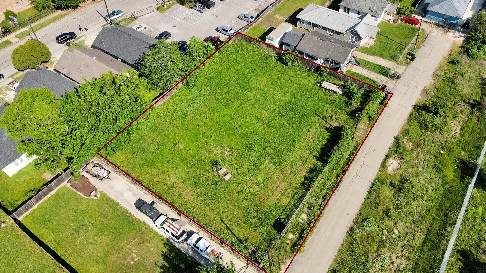 1403 Press Street Houston, TX 77020 - Photo 1 of 11 Aerial view of private lot