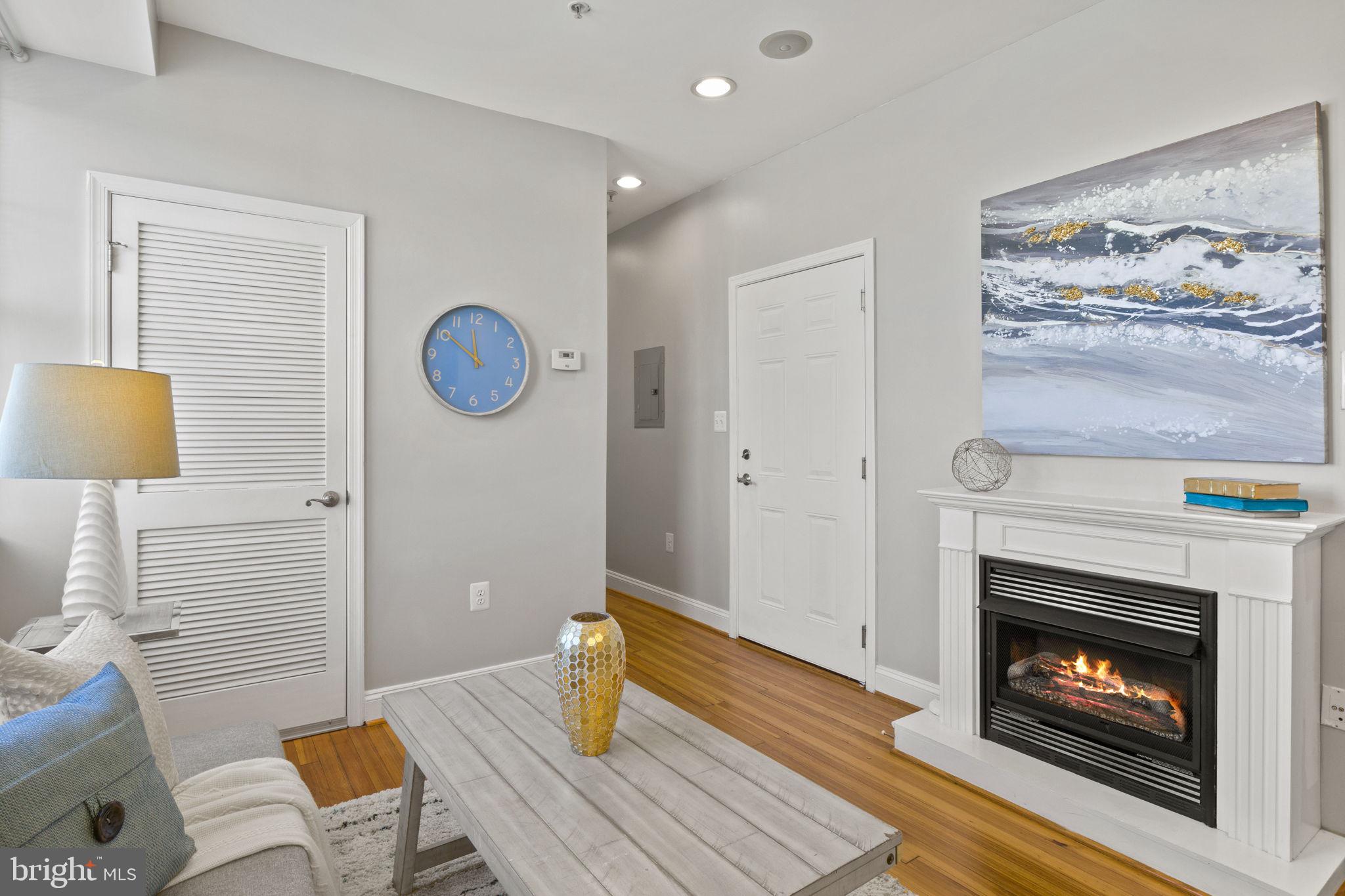 410 15th Street Northeast, Unit 22 Washington, DC 20002 - Photo 3 of 27 a living room with furniture and a fireplace