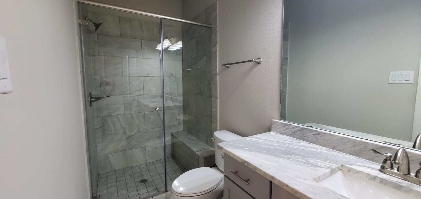 2422 Maufferd Street Houston, TX 77009 - Photo 9 of 35 a bathroom with a sink a toilet and shower