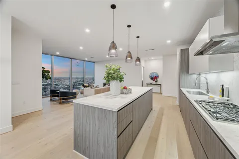 an aerial view of a residential houses with outdoor space