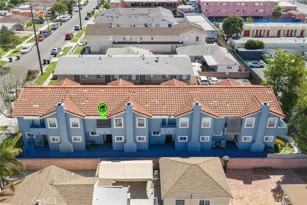 an aerial view of a city