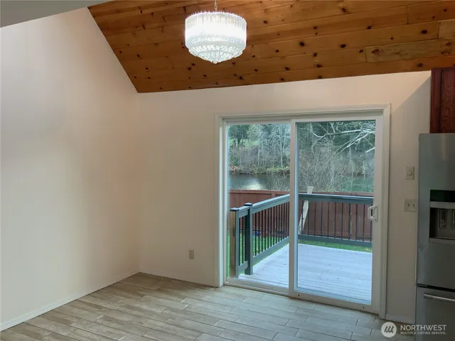 a view of a balcony with lake view