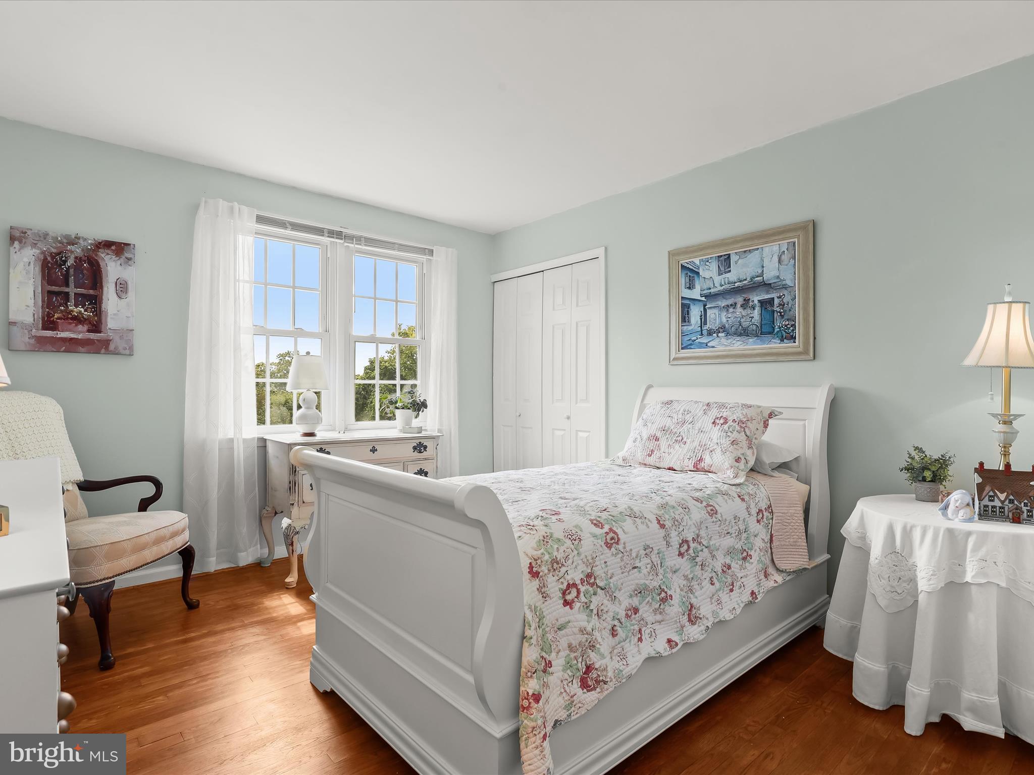 2123 Round Hill Road Fallston, MD 21047 - Photo 32 of 46 a bedroom with a bed and wooden floor