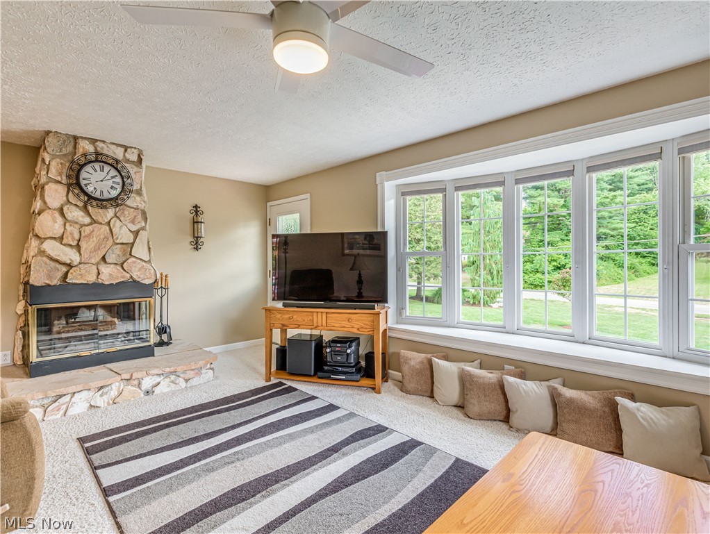 3160 Shellhart Road Norton, OH 44203 - Photo 12 of 34 Stone fireplace with gas starter
